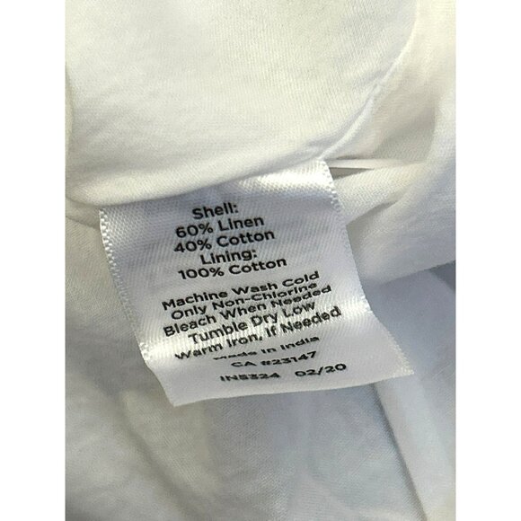 Talbots White Blue Striped Sleeveless Linen Blend Tiered Maxi Dress NWT Size 16 - Picture 11 of 11